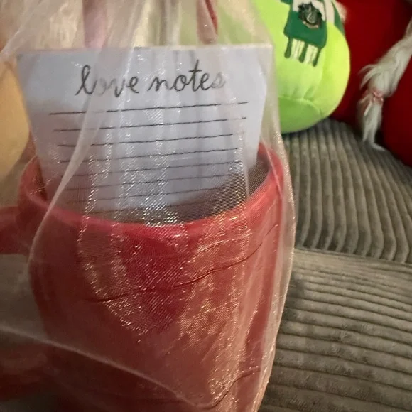 Rae Dunn Red Valentine’s “love you” Mug w/ love notes pad & Rae Dunn pencils - Picture 4 of 6